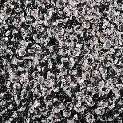 6/0 Baking Paint Transparent Fringe Glass Seed Beads SEED-N006-06A-1