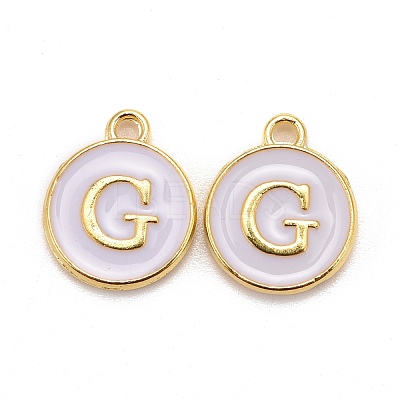 Golden Plated Alloy Charms LS-X-ENAM-S118-01G-1