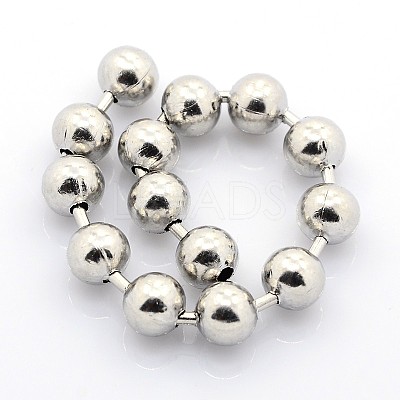 Tarnish Resistant Electroplate 304 Stainless Steel Ball Chains CHS-L001-12mm-P-1