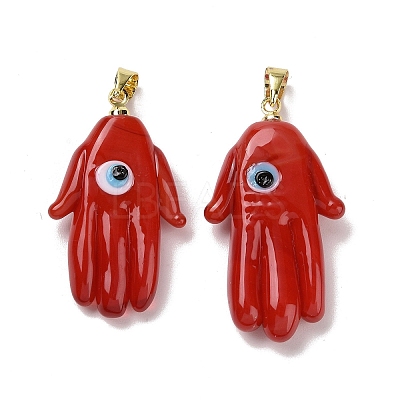 Handmade Lampwork Pendants LAMP-P057-02G-1