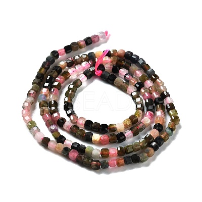 Natural Multicolor Tourmaline Beads Strands G-D467-A16-1