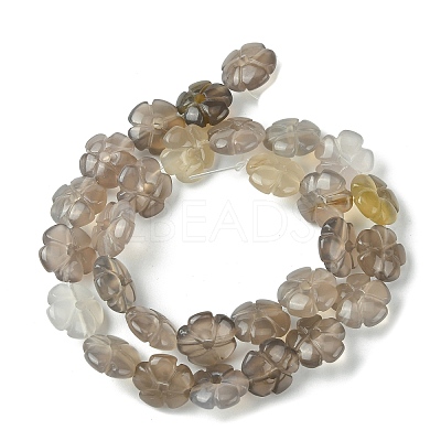 Natural Grey Agate Bead Strands G-H023-B20-01-1