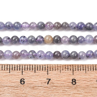 Natural Tanzanite Beads Strands G-H358-A08-3mm-01-1