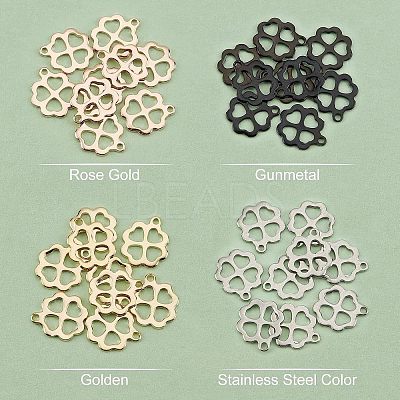 40Pcs 4 Colors 304 Stainless Steel Charms STAS-UN0030-85-1