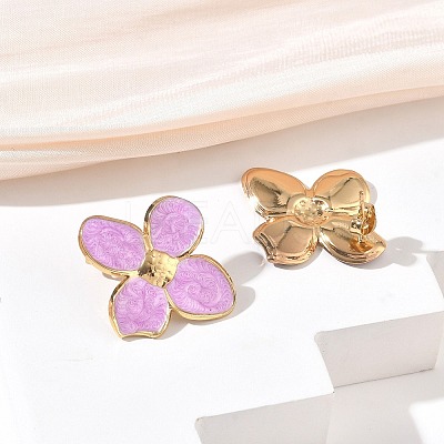 304 Stainless Steel Enamel Stud Earrings SA-CBA46AF-07G-1