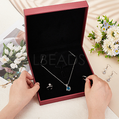 PU Leather Pendant Box LBOX-WH0003-003-1