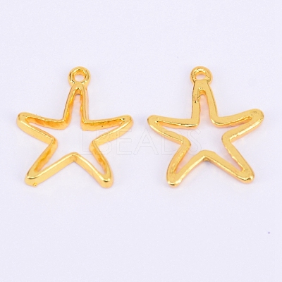 Alloy Open Back Bezel Pendants PALLOY-WH0071-23G-1