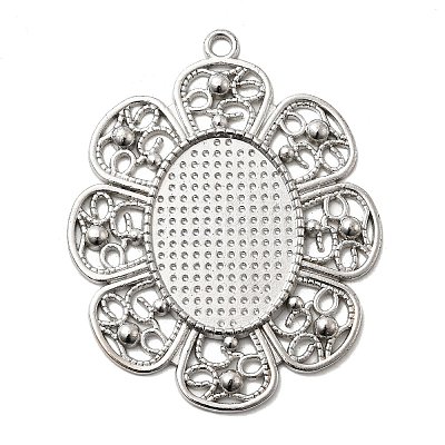 Alloy Pendant Cabochon Settings PALLOY-CJX88-P-LF-1