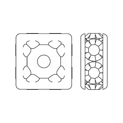Preciosa&reg MAXIMA Crystal Multi-Stones Settings Y-PRC-MC8-00030-G-1