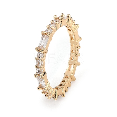 Brass Micro Pave Cubic Zirconia Finger Rings CU-CBA8D1E-01G-1