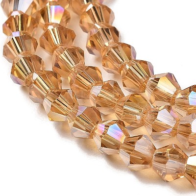 Transparent Electroplate Glass Beads Strands LS-GLAA-F029-3mm-A18-1