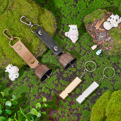 Pet Pendant Decorations Sets including 2Pcs Aluminum Alloy Double Frequency Whistles FIND-NB0004-46-1
