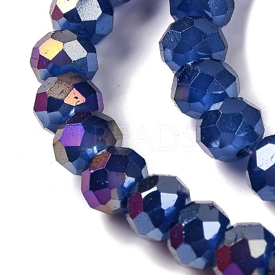 Baking Electroplate Glass Beads Strands DGLA-A039-J8mm-B04-1