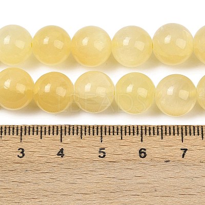 Natural Golden Silk Jade Beads Strands X-G-Z112-A01-8mm-1