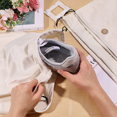 3Pcs 3 Styles Flannel Packing Drawstring Bags ABAG-CO0001-01-1