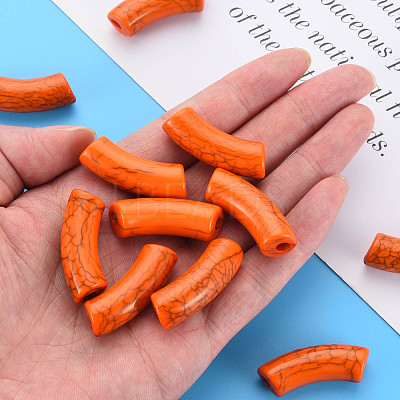 Opaque Crackle Acrylic Beads MACR-S372-001N-008-1