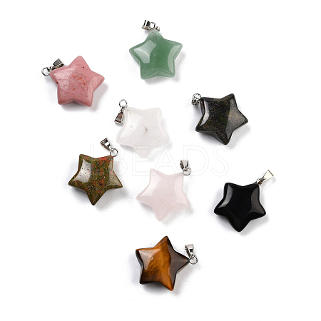 Natural Gemstone Pendants G-I319-01P-1