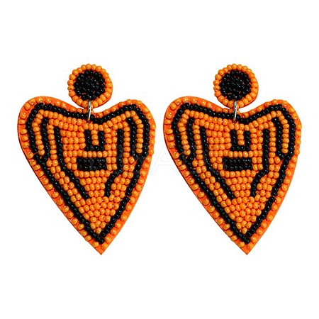 Alloy Dangle Stud Earrings FS-WG6CE38-03-1