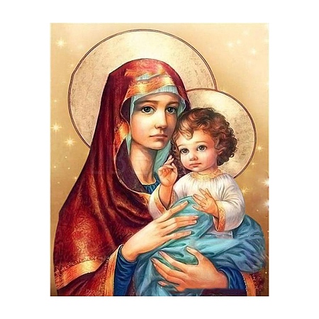 Virgin Mary Holding Kid Religion Human Pattern DIY Diamond Painting Kit WG56962-06-1
