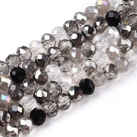 Electroplate Glass Beads Strands GLAA-T023-B16-01-1
