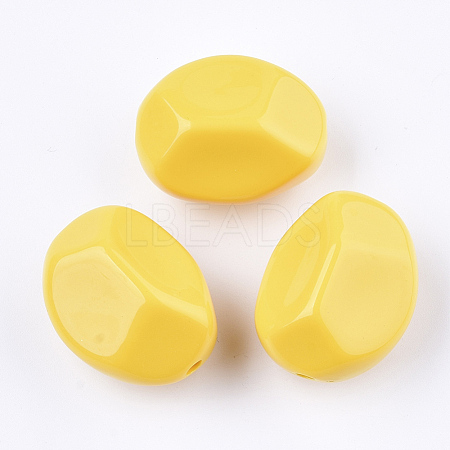 Opaque Acrylic Beads X-SACR-T346-09-1