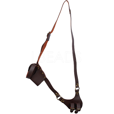 PU Leather with Alloy Waist Fencing Sheath AJEW-WH0419-03A-1