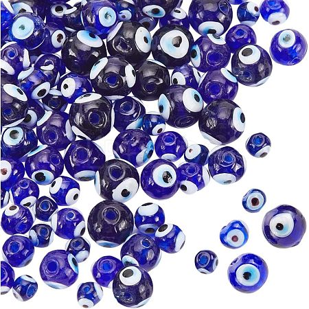 120Pcs 4 Style Handmade Lampwork Beads LAMP-NB0001-68-1