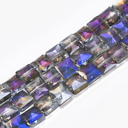 Electroplate Glass Beads Strands EGLA-S176-03-D01-1