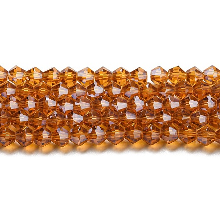 Transparent Electroplate Glass Beads Strands GLAA-F029-2mm-C28-1