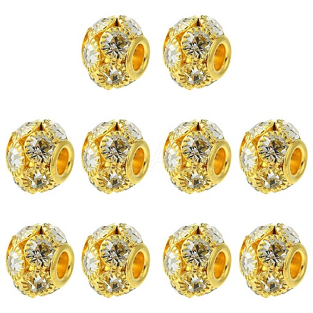 10Pcs Brass Beads RB-YW0001-19G-1