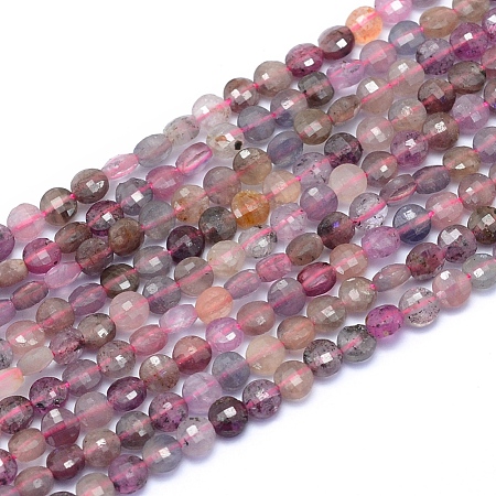 Natural Red Corundum/Ruby and Sapphire Beads Strands G-E530-07AF-1