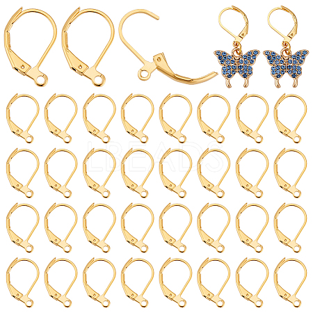   50Pcs Brass Leverback Earring Findings KK-PH0006-08-1