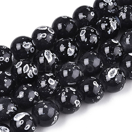 Baking Paint Glass Beads X1-DGLA-N015-10mm-10-1