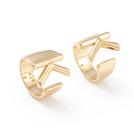 Brass Cuff Rings X-RJEW-L097-06K-1