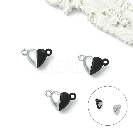 10 Sets Alloy Heart Magnetic Clasps FIND-FS0003-25-1