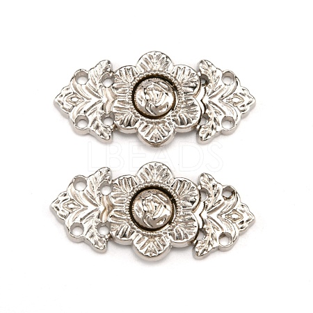 Alloy Snap Clasps FIND-WH0108-17P-1