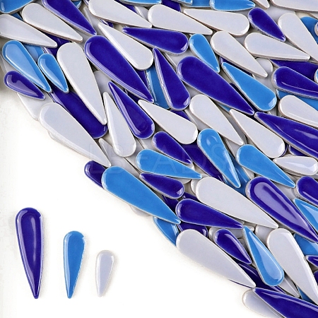 3 Styles Teardrop Shape Porcelain Mosaic Tiles PW-WGBCD43-28-1