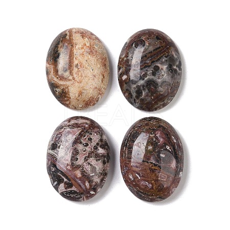 Natural Leopard Skin Jasper Cabochons G-B080-01A-10-1