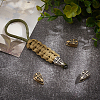4Pcs 2 Colors Brass European Beads KK-NB0004-30-4