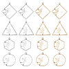16Pcs 8 Style Alloy Hollow Pendants FIND-OC0001-36-1