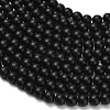 Natural Black Onyx(Dyed & Heated) Beads Strands G-Z024-01B-6mm-4