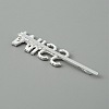 Word MISS Alloy Rhinestone Hair Bobby Pins FIND-WH0152-34D-S-2