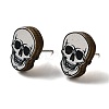 Wood Stud Earrings EJEW-Z054-02N-1