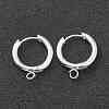 201 Stainless Steel Huggie Hoop Earring Findings LS-STAS-P283-01D-S-1
