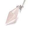 Natural Rose Quartz Pointed Dowsing Pendulums G-F763-05P-06-2