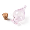 Teardrop Glass Cork Bottles Ornament AJEW-A039-01J-2