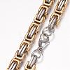 201 Stainless Steel Byzantine Chain Bracelets BJEW-K134-01C1-mm-2