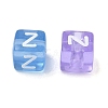 Spray Painted Transparent Acrylic Beads MACR-K365-07Z-2