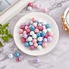 100Pcs 15mm Silicone Beads Multicolor Round Silicone Beads Kit Loose Bulk Silicone Beads for Keychain Making Necklace Bracelet Crafts JX325A-4