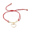 Adjustable Nylon Thread Charm Bracelets BJEW-JB06489-5